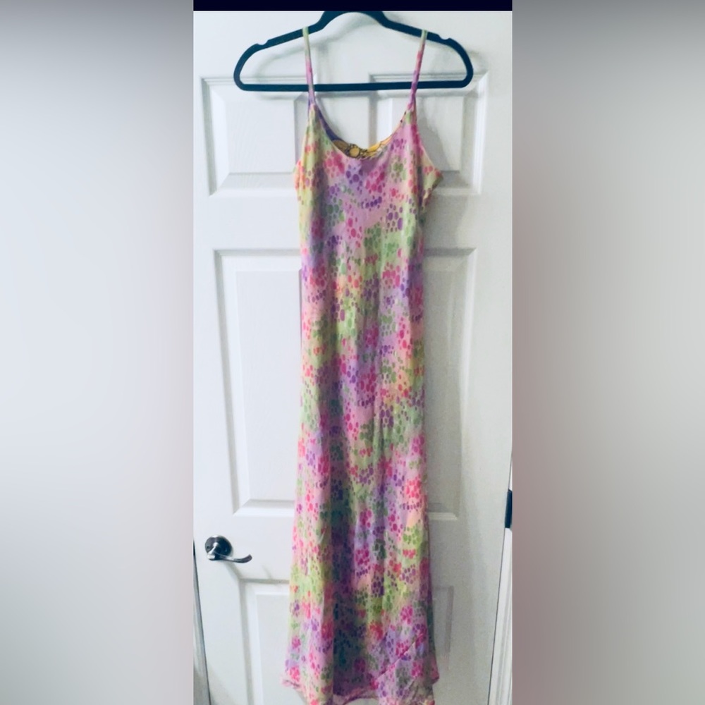 Reversible Multicolor Maxi Slip Dress / Size Small - Picture 8 of 10
